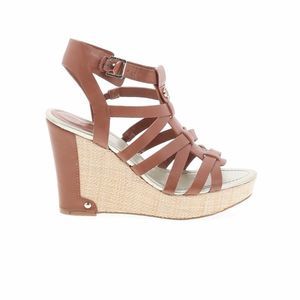 Liz Claiborne medium width brown wedges